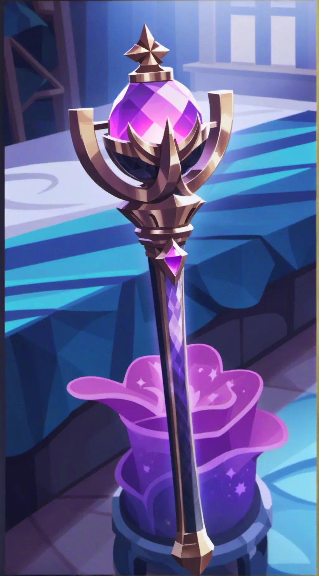 ai character: magic scepte background