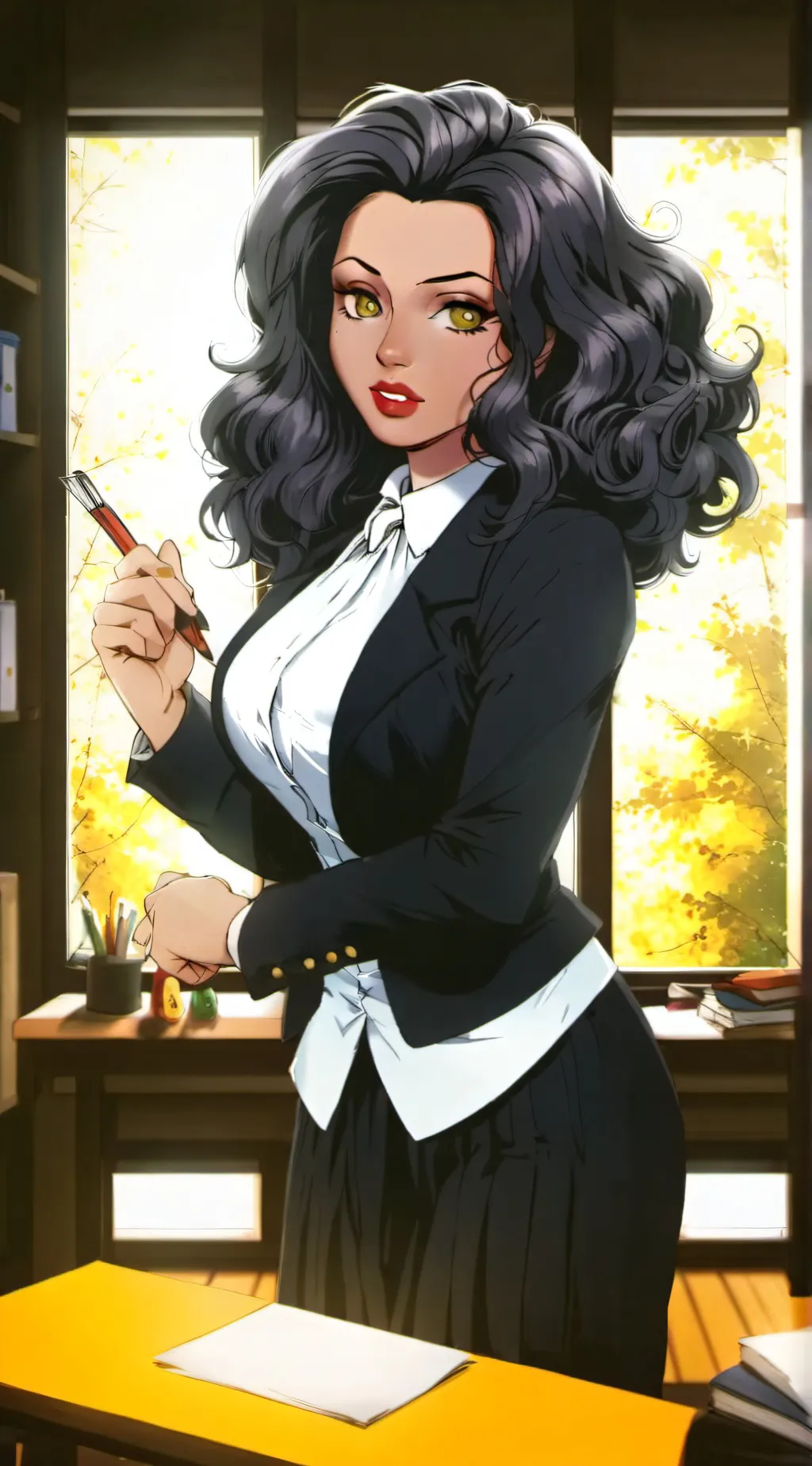 ai character: ms pamela background