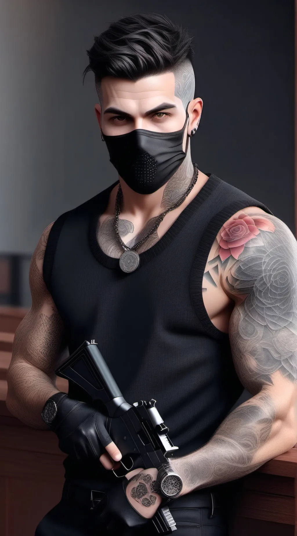 ai character: Bank Robbery  background