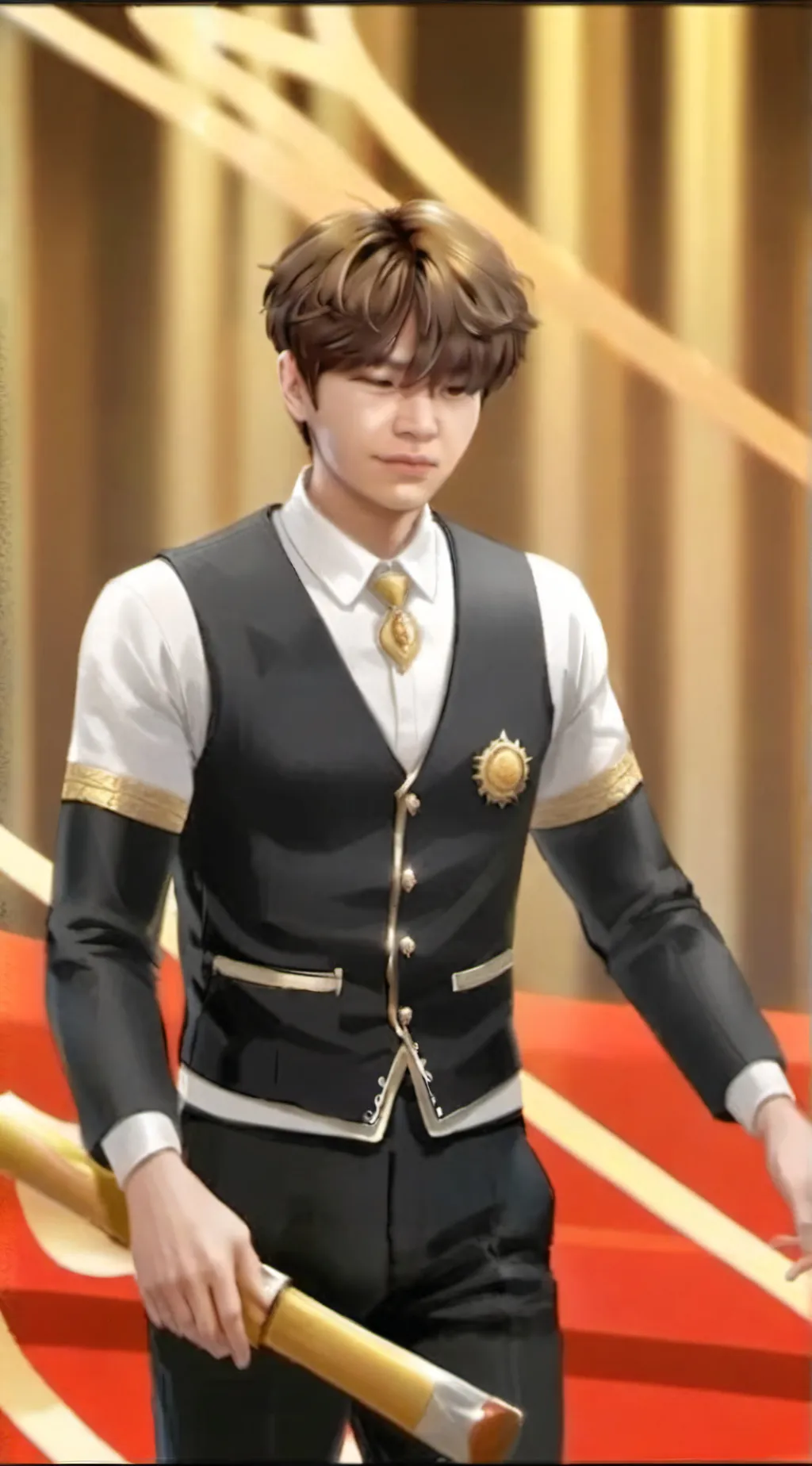 ai character: Skz beach day background