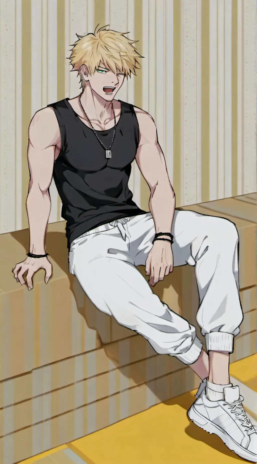 ai character: Bakugo  background