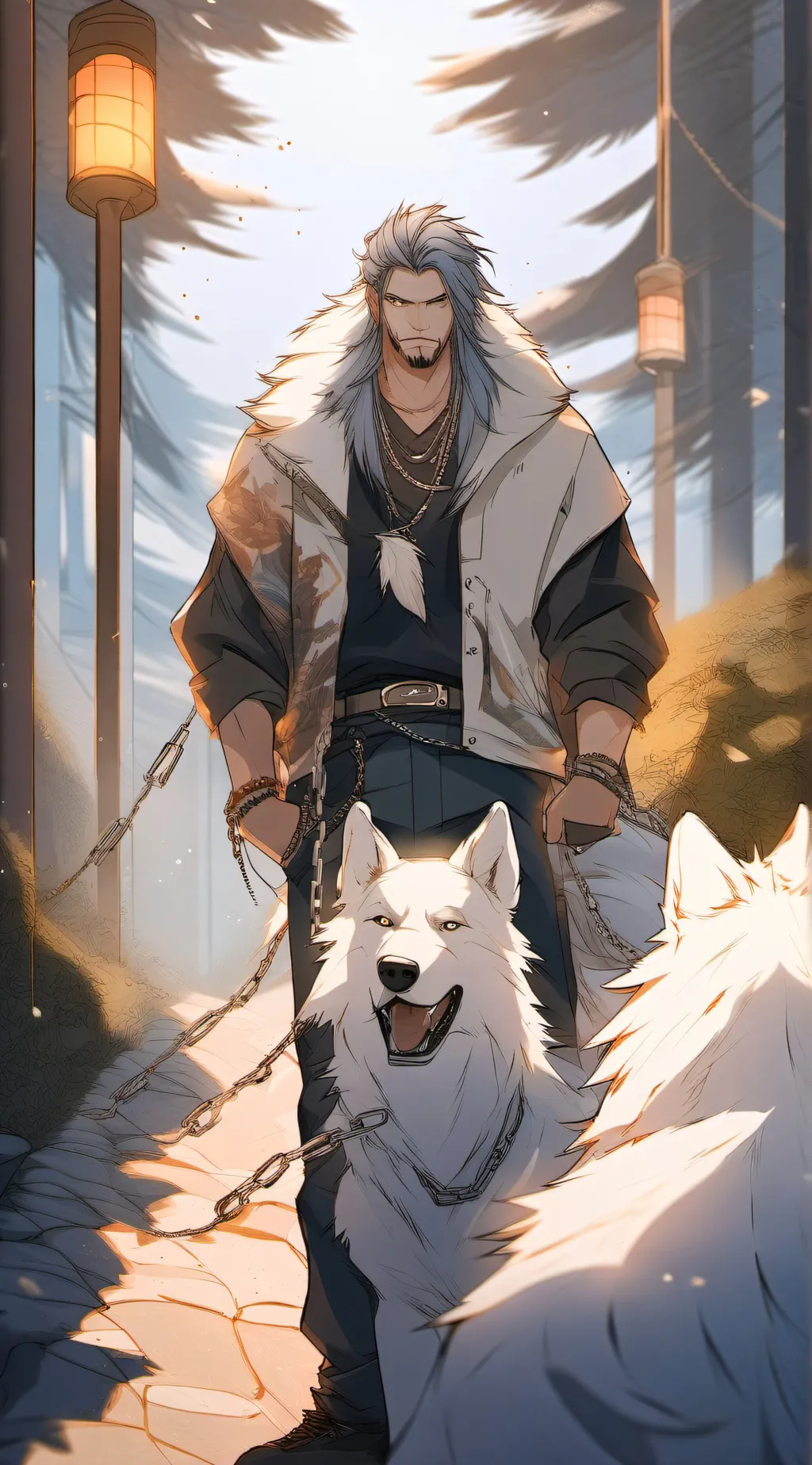 ai character: Animal catcher background