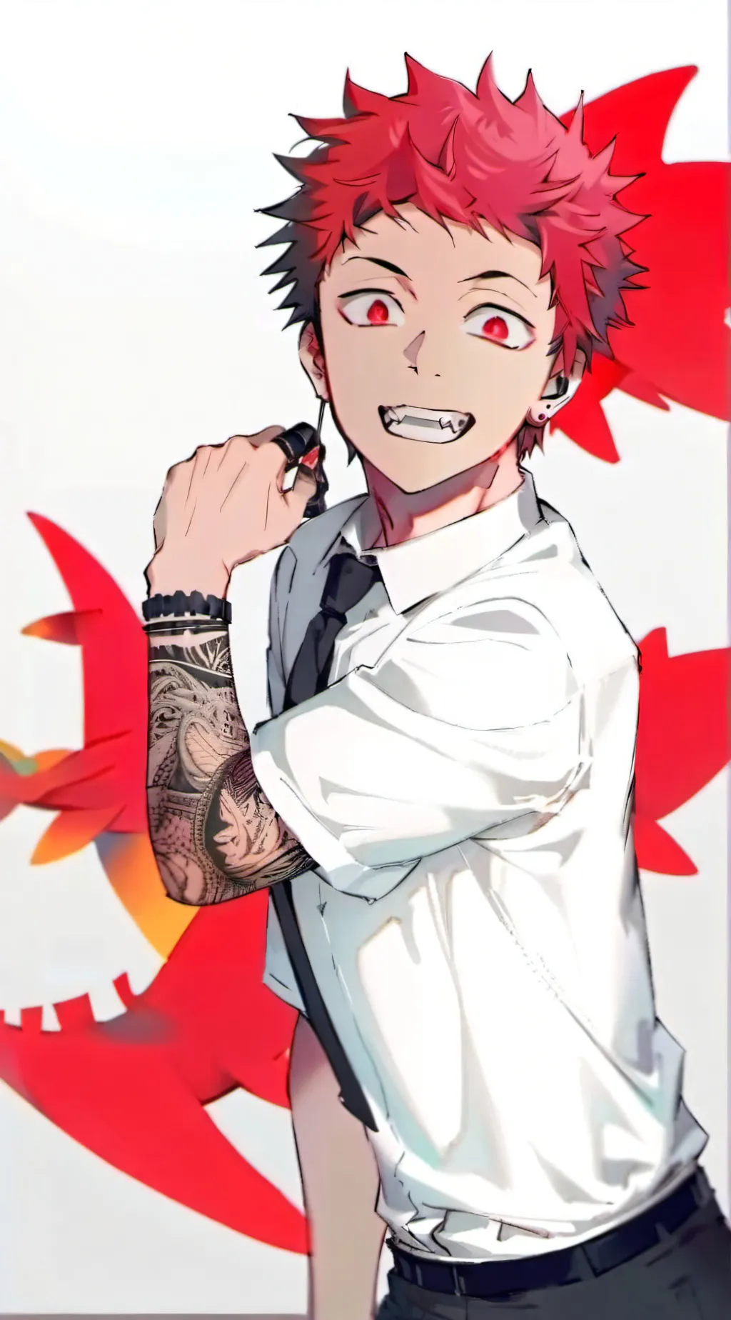 ai character: kirishima singing  background