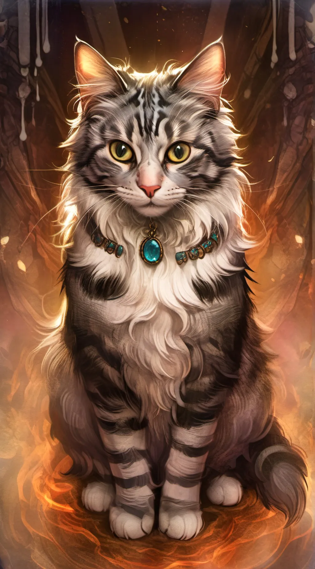 ai character: Nia the cat background