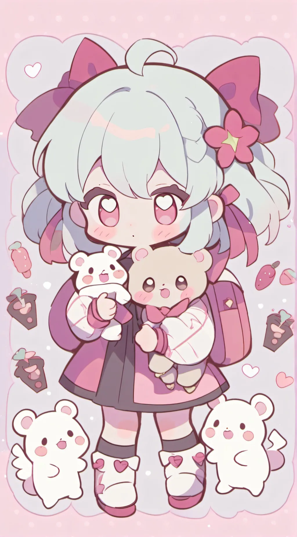 ai character: Red background