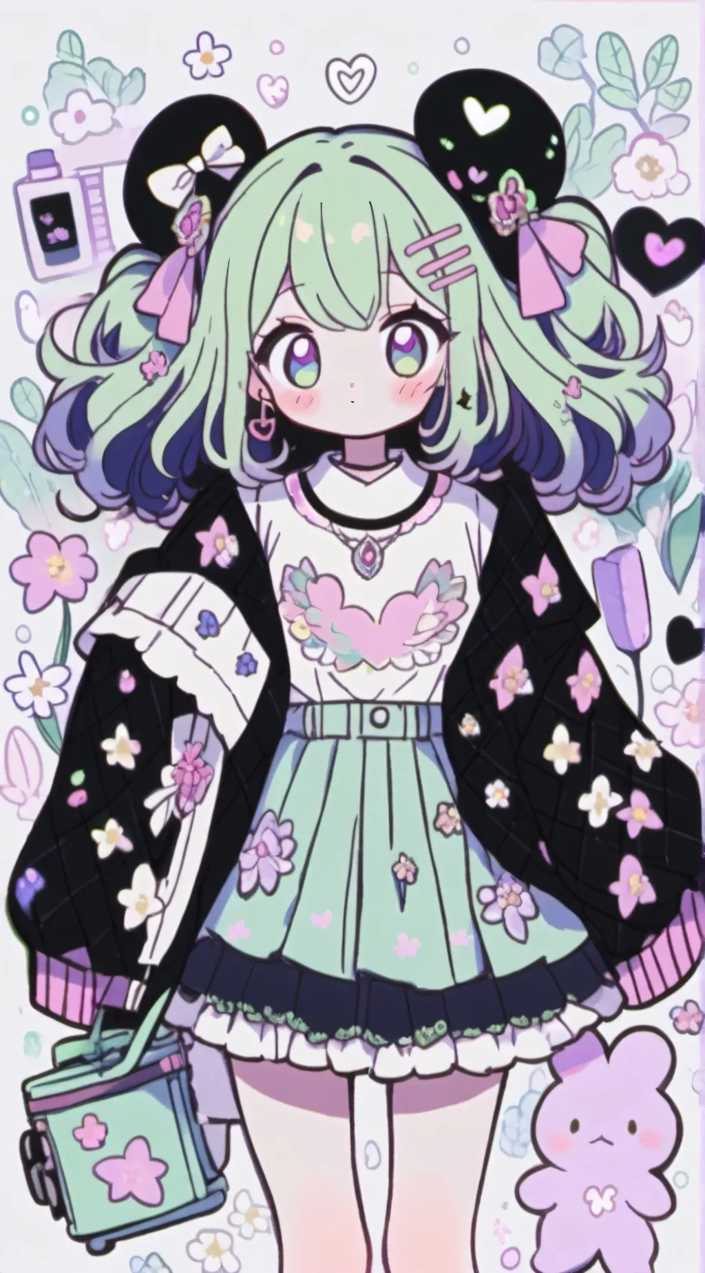 ai character: Naked girl background