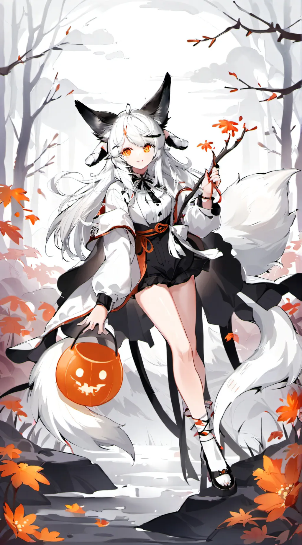 ai character: Snowy furry background