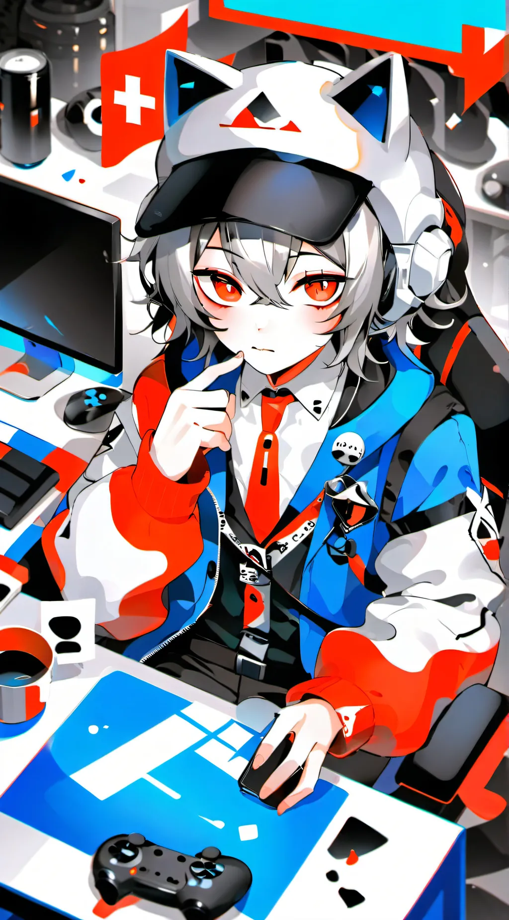 ai character: Amber background