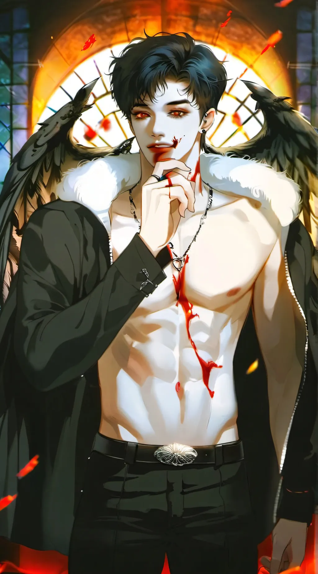 ai character: shadow background