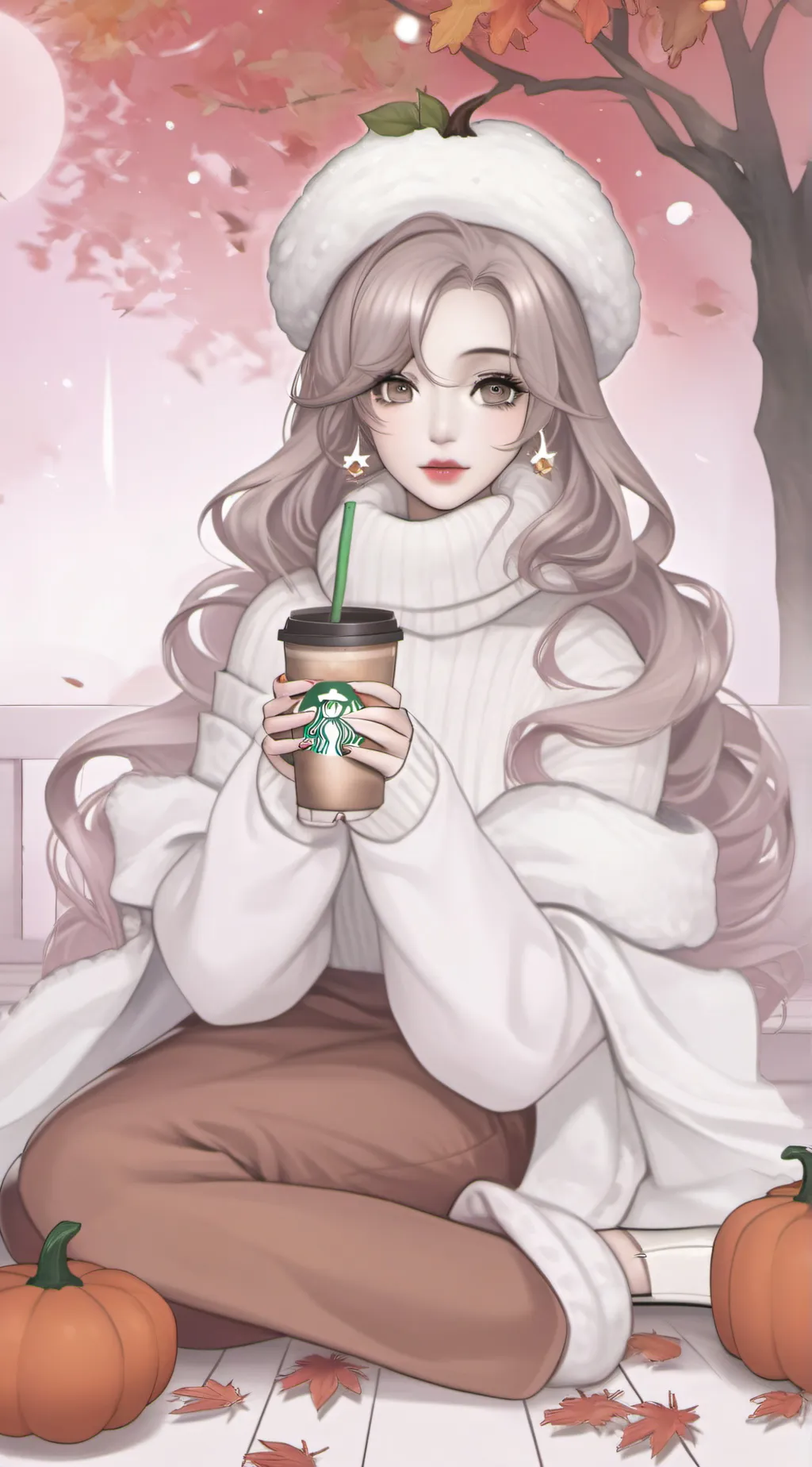 ai character: ☕️🍁Ella🍁☕️ background