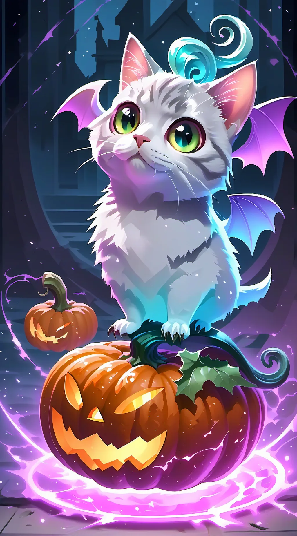 ai character: Pumpkin background