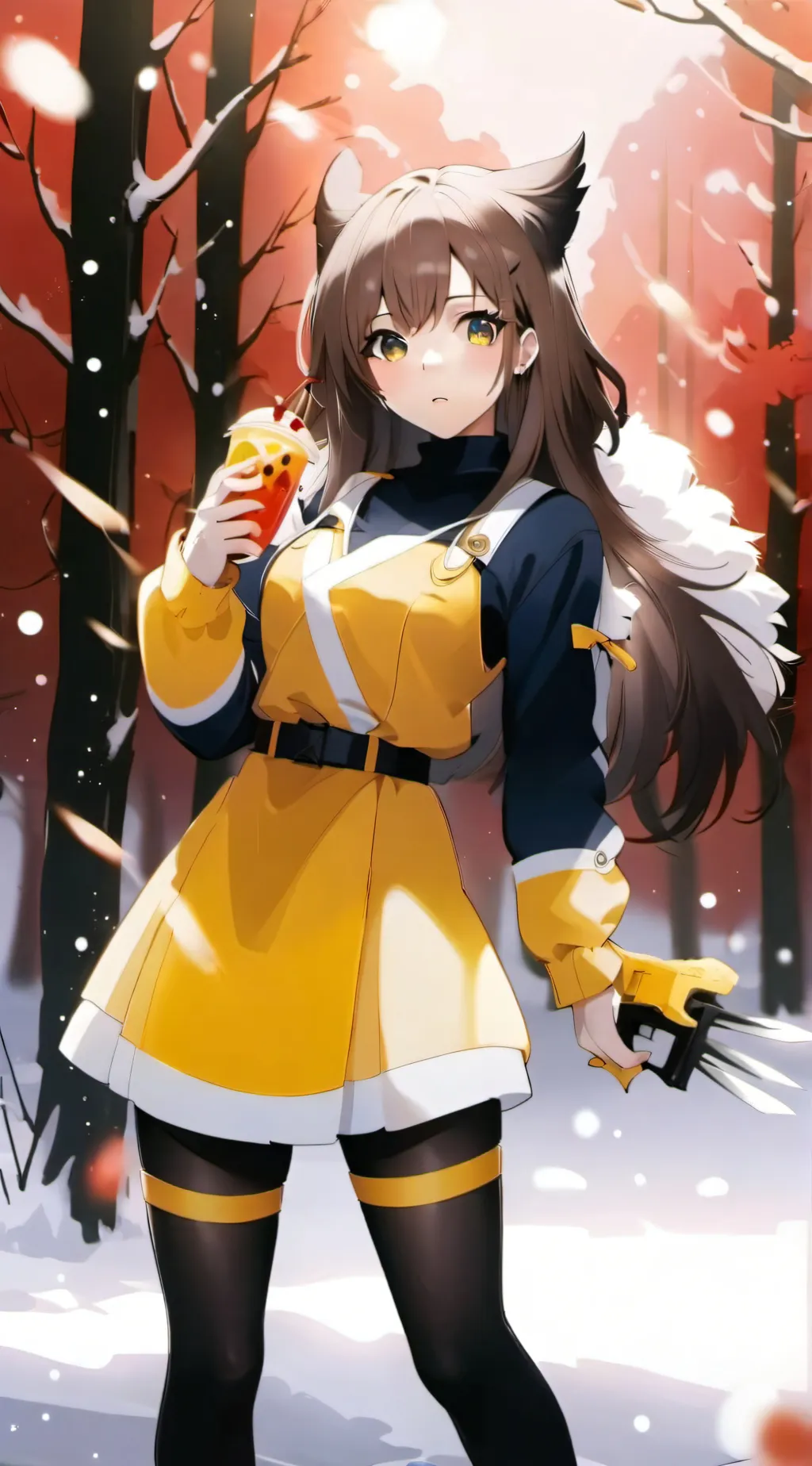 ai character: Wolverine woman ￼ background