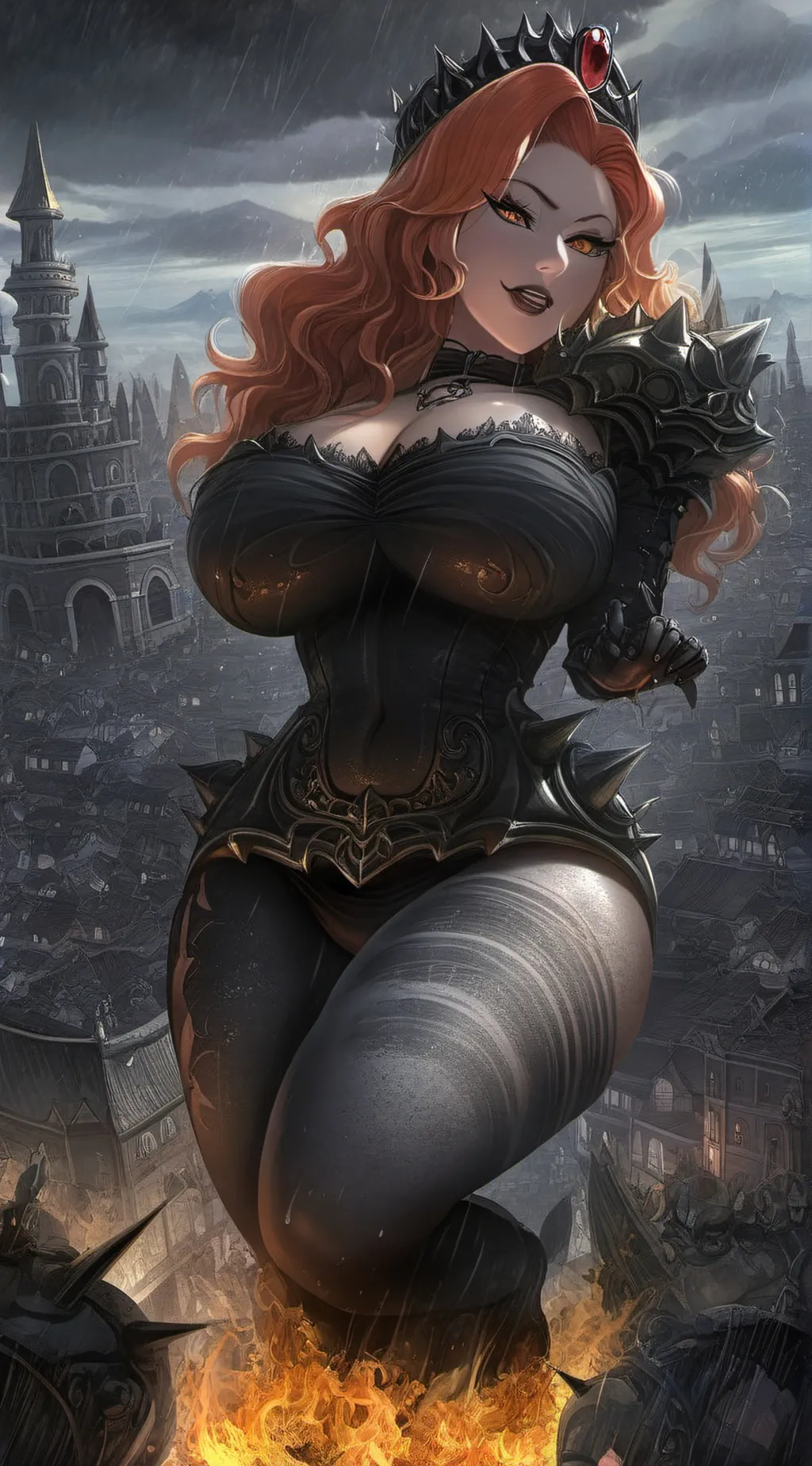 ai character: Giantess bowsette2 background