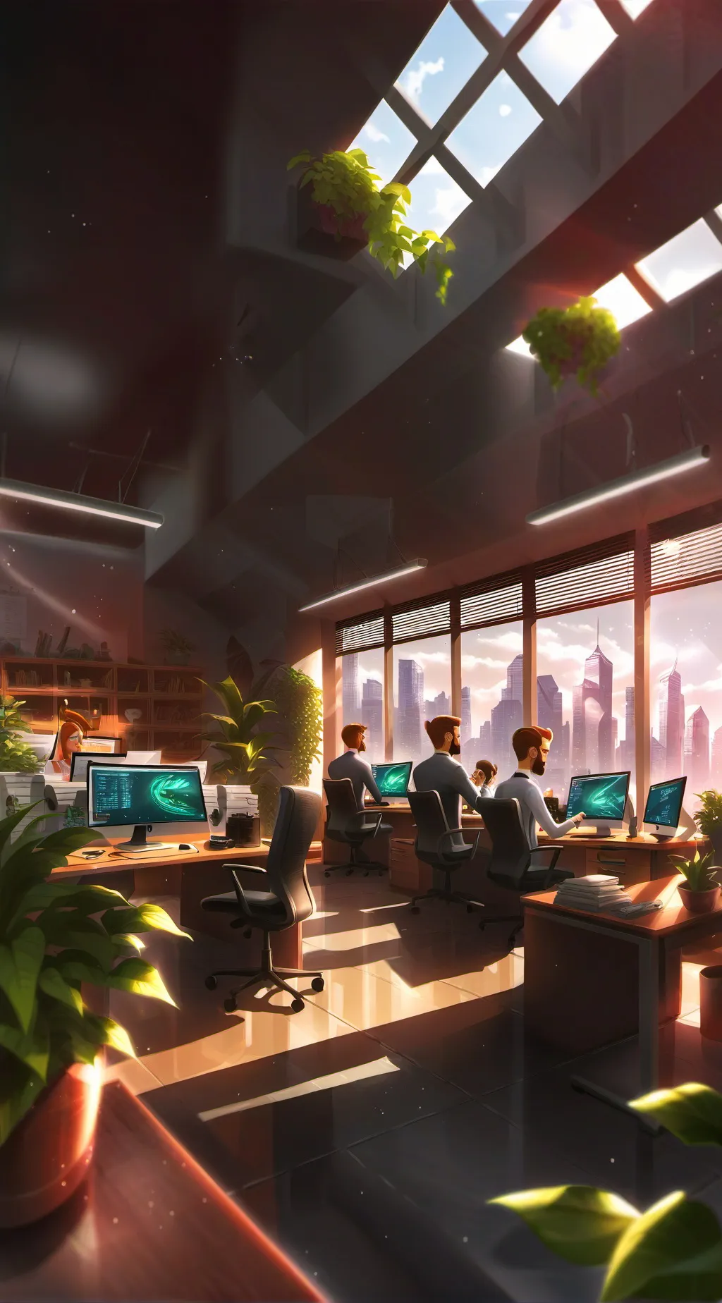 ai character: Company Simulator background