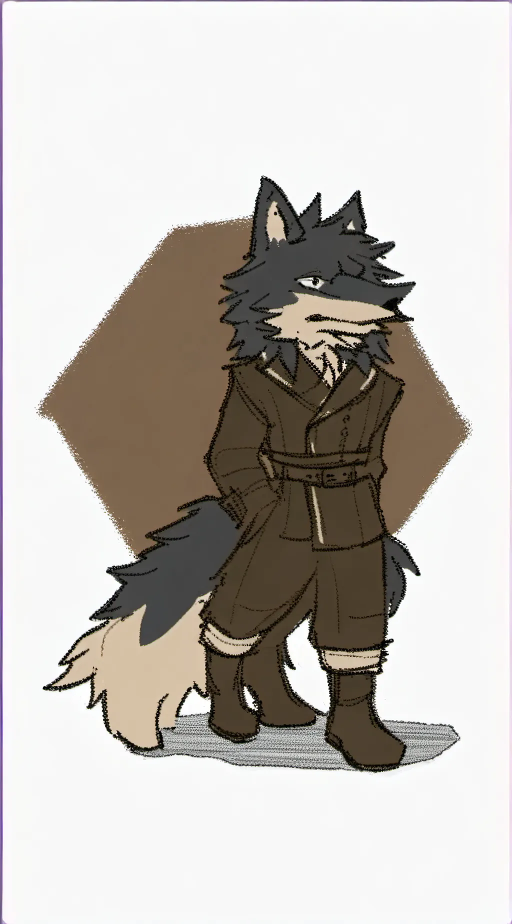 ai character: bive but wolf background