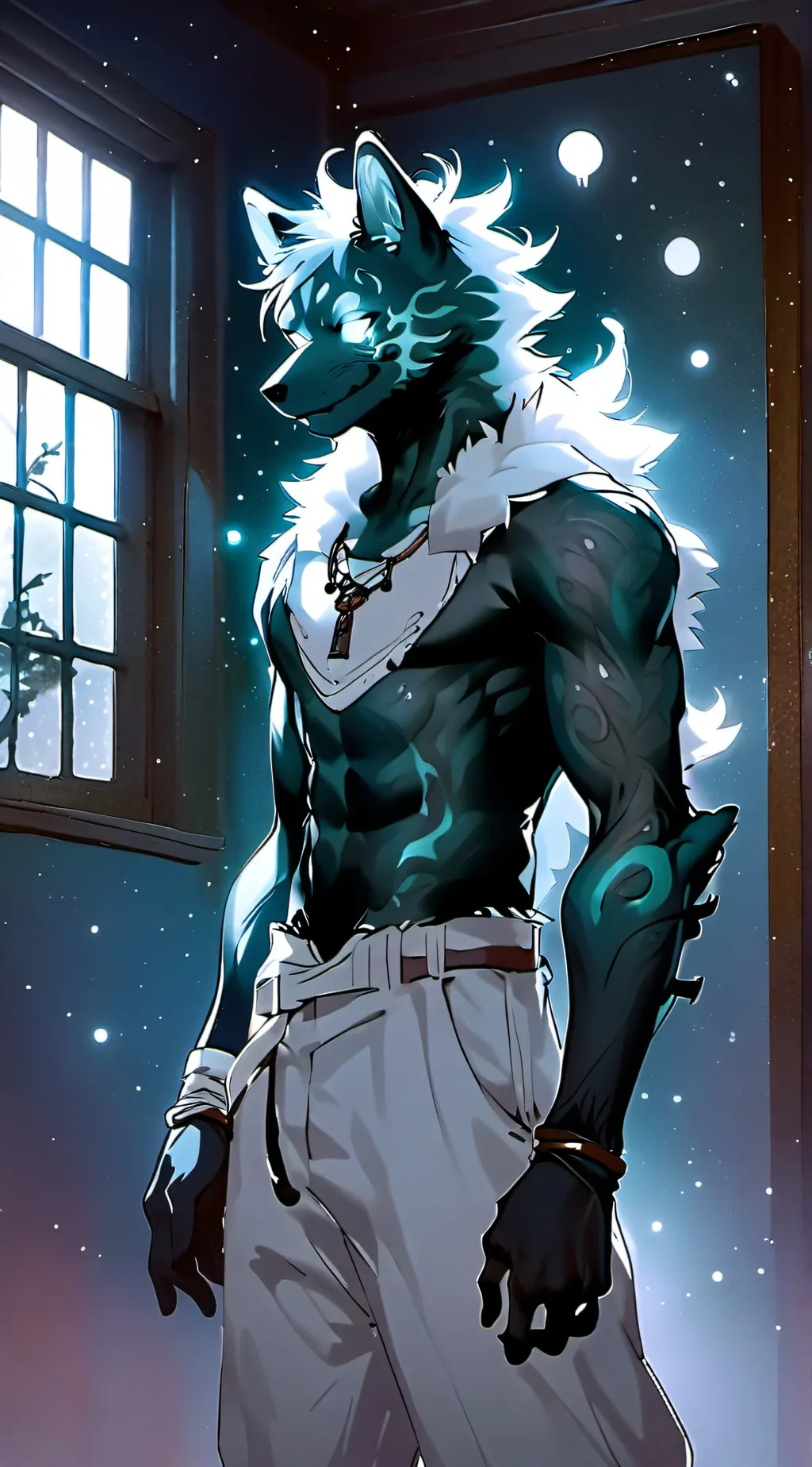 ai character: Nebula background