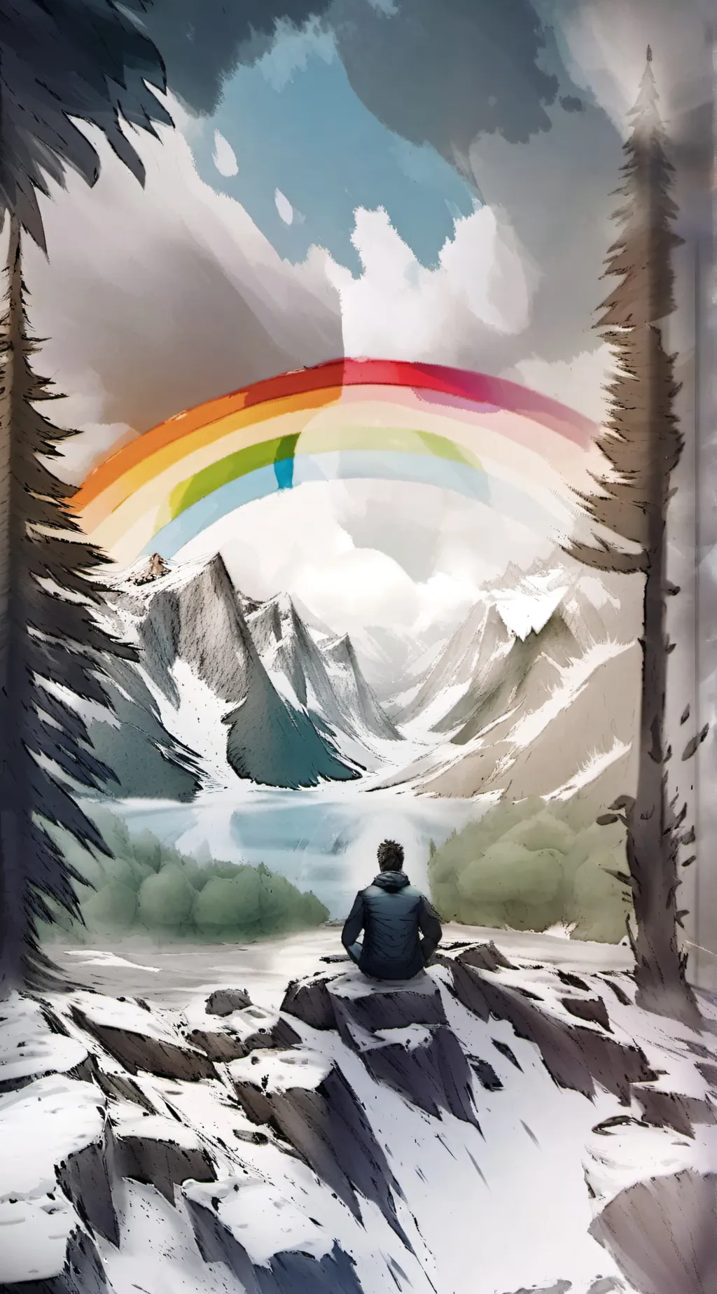 ai character: Rainbow friends background