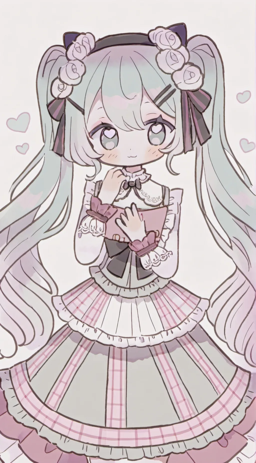 ai character: Miku, teto Chis-a background