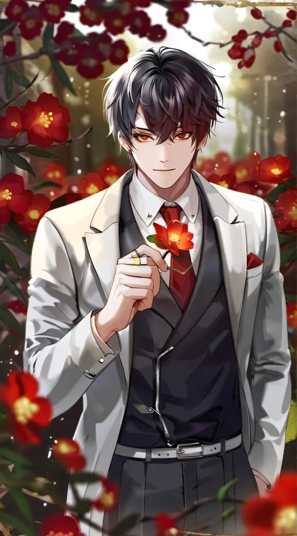 ai character: Grell Sutcliff  background