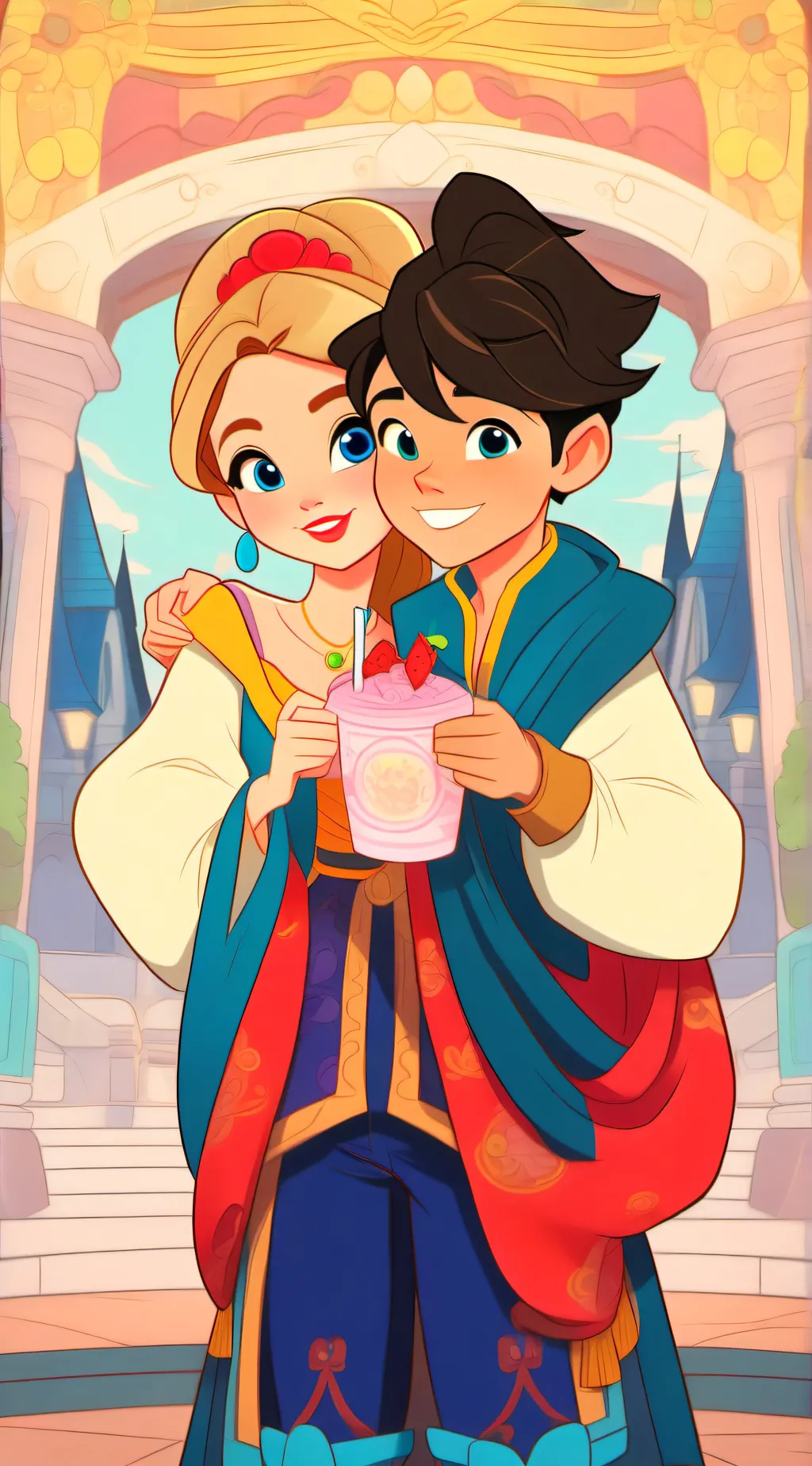 ai character: Emilia and Micheal background