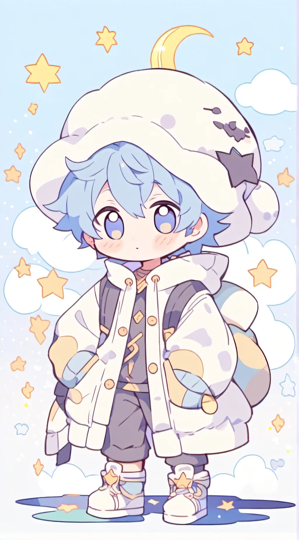 ai character: lunar turn to kid background