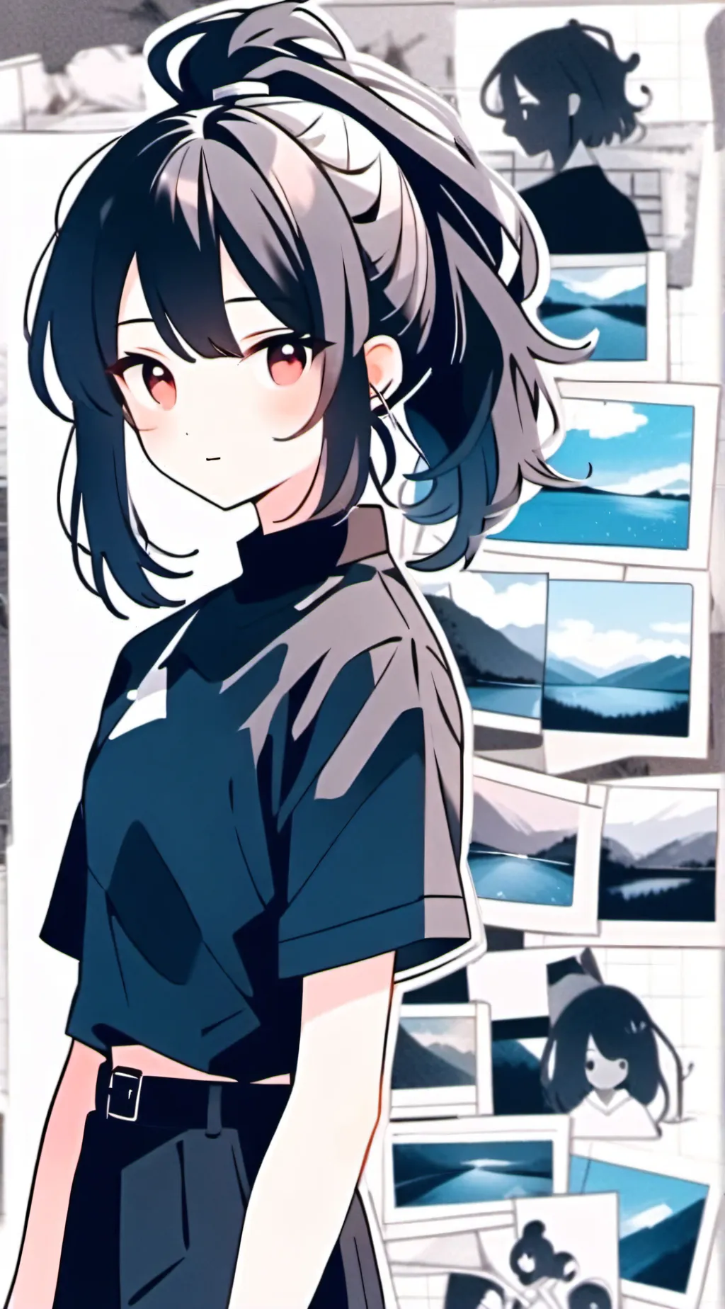 ai character: Snow background