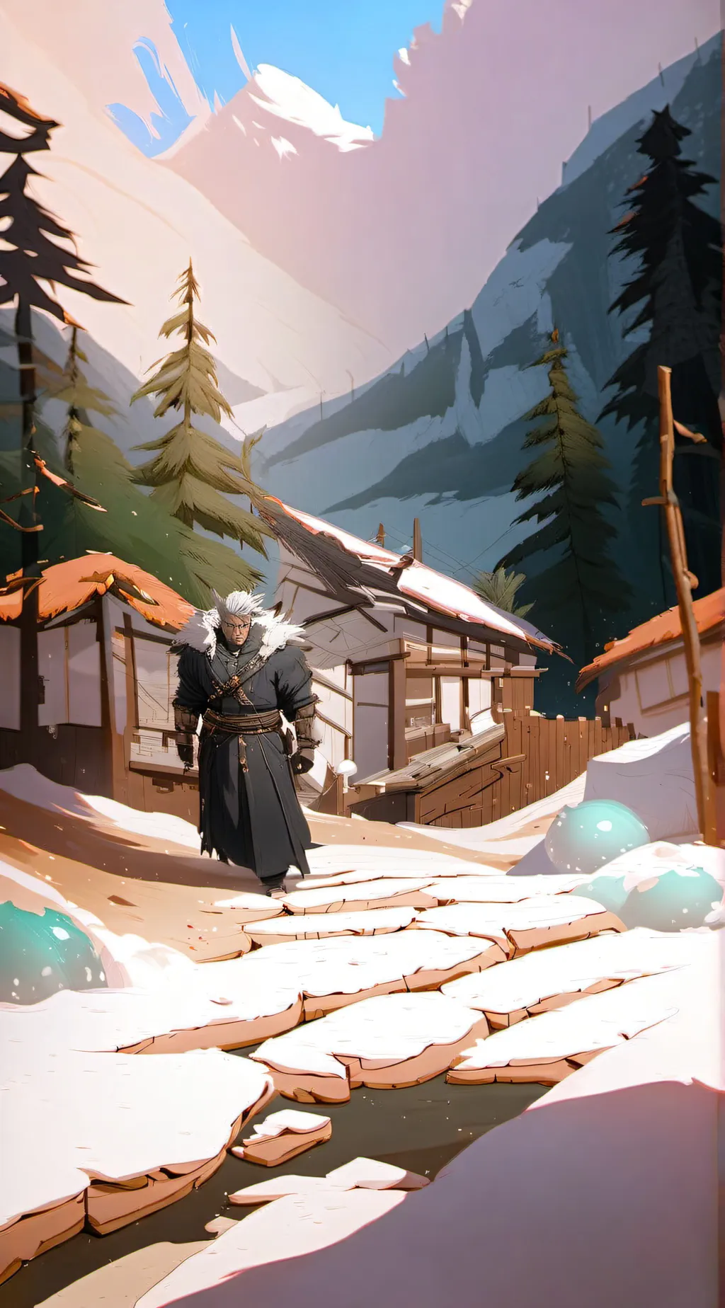 ai character: Dolflamingo  background