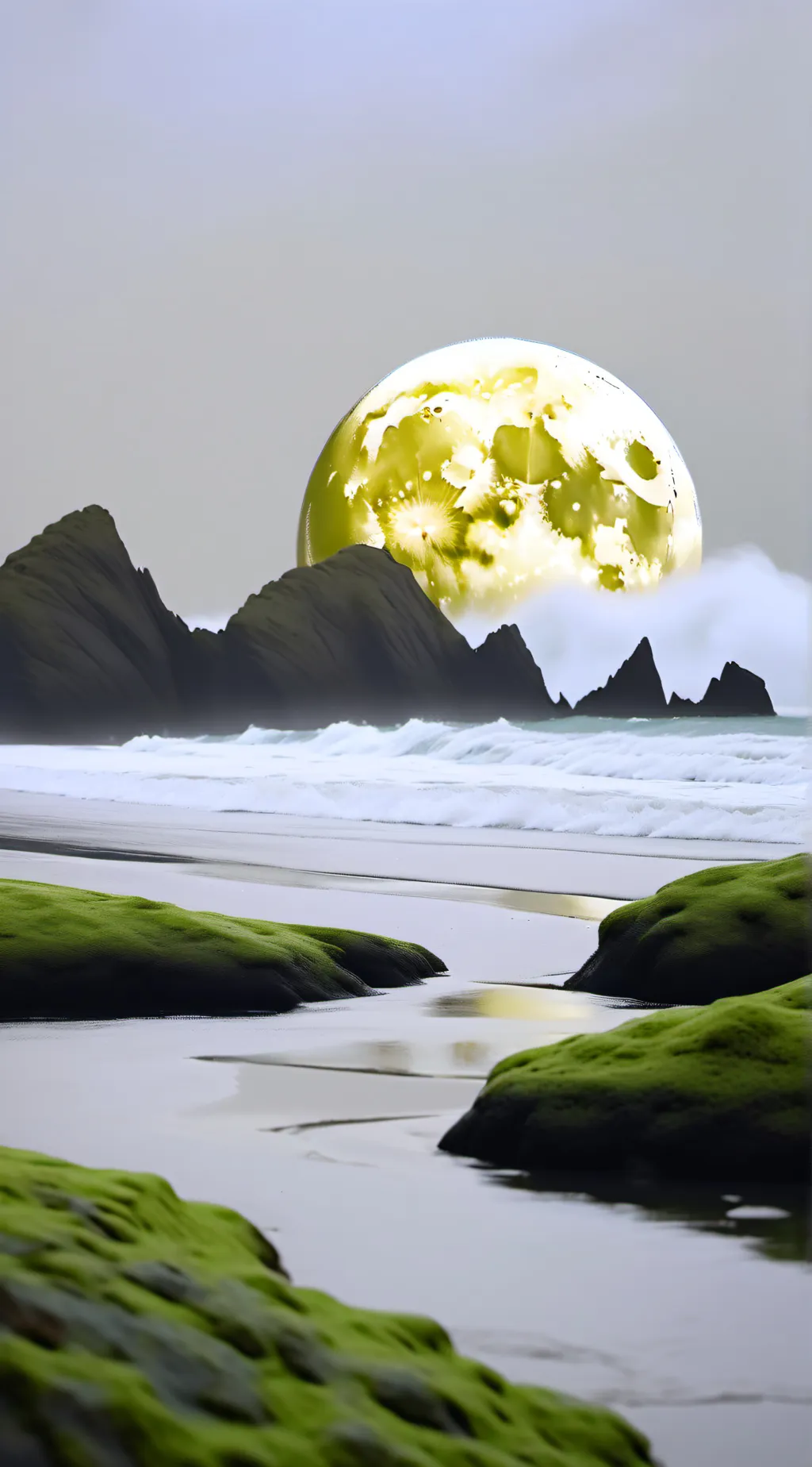 ai character: moon background