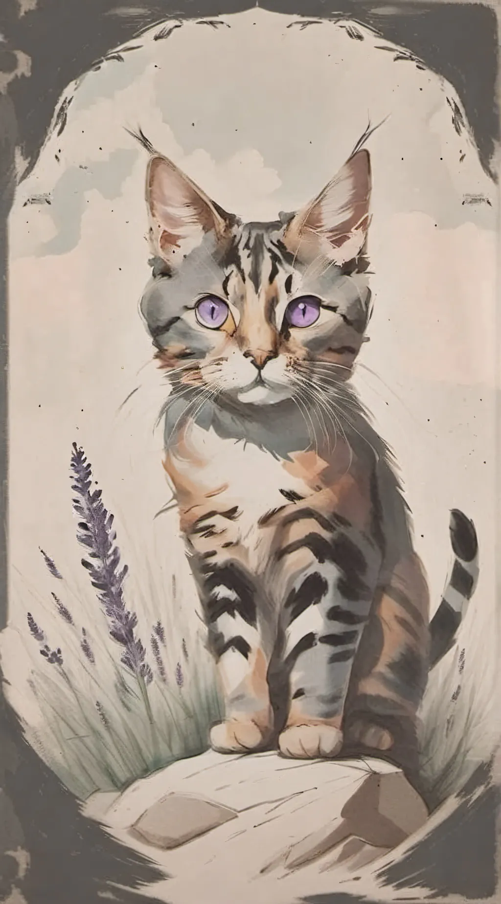 ai character: ༄LavenderStalk༄ background