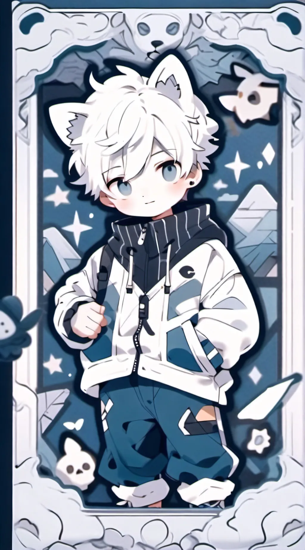 ai character: Furryheatinfection background