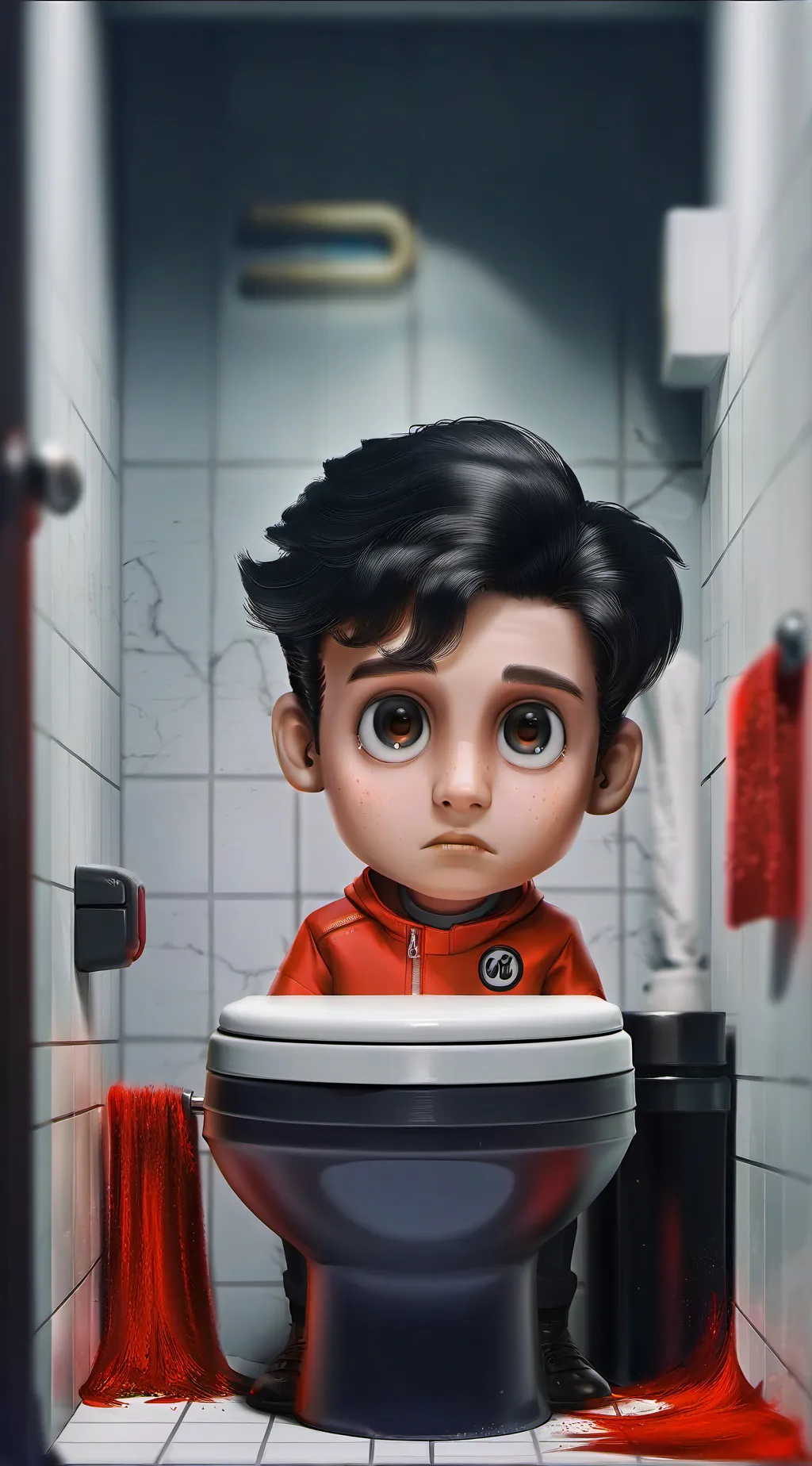 ai character: skibdi toilet background