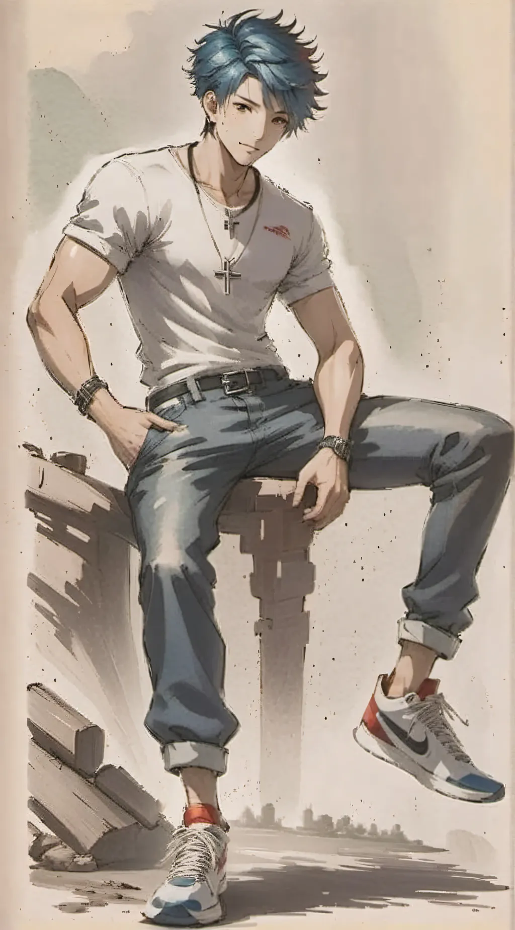 ai character: ^♣} Caeser {♣^ background