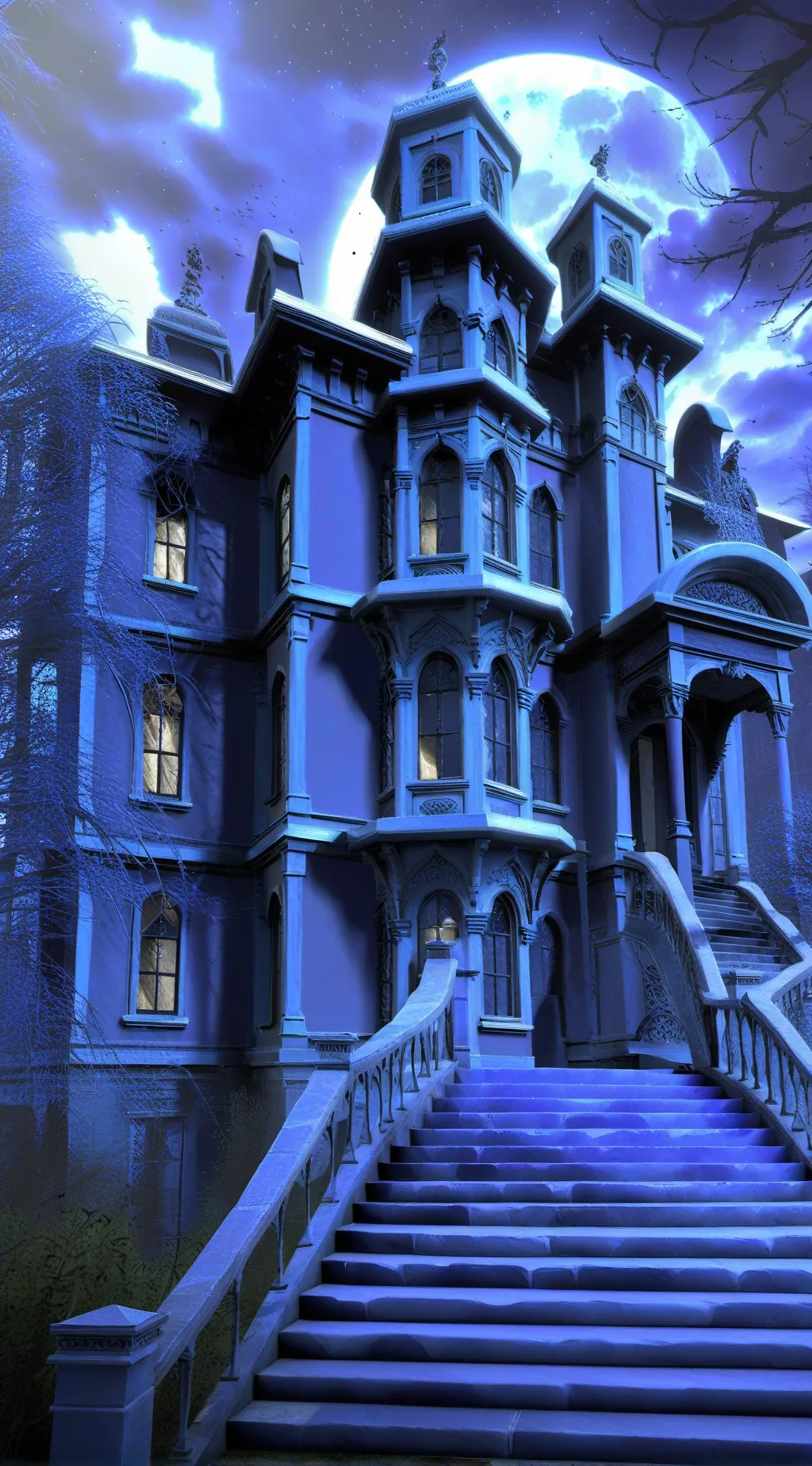 ai character: Haunted Castle  background