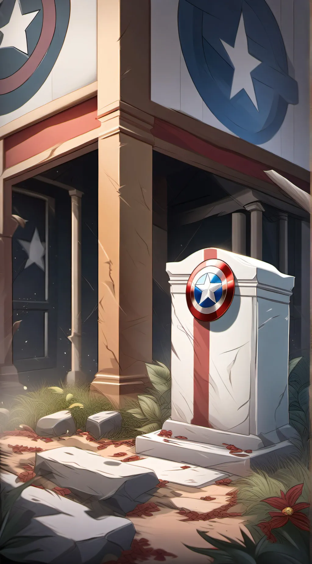 ai character: ripCaptain America background