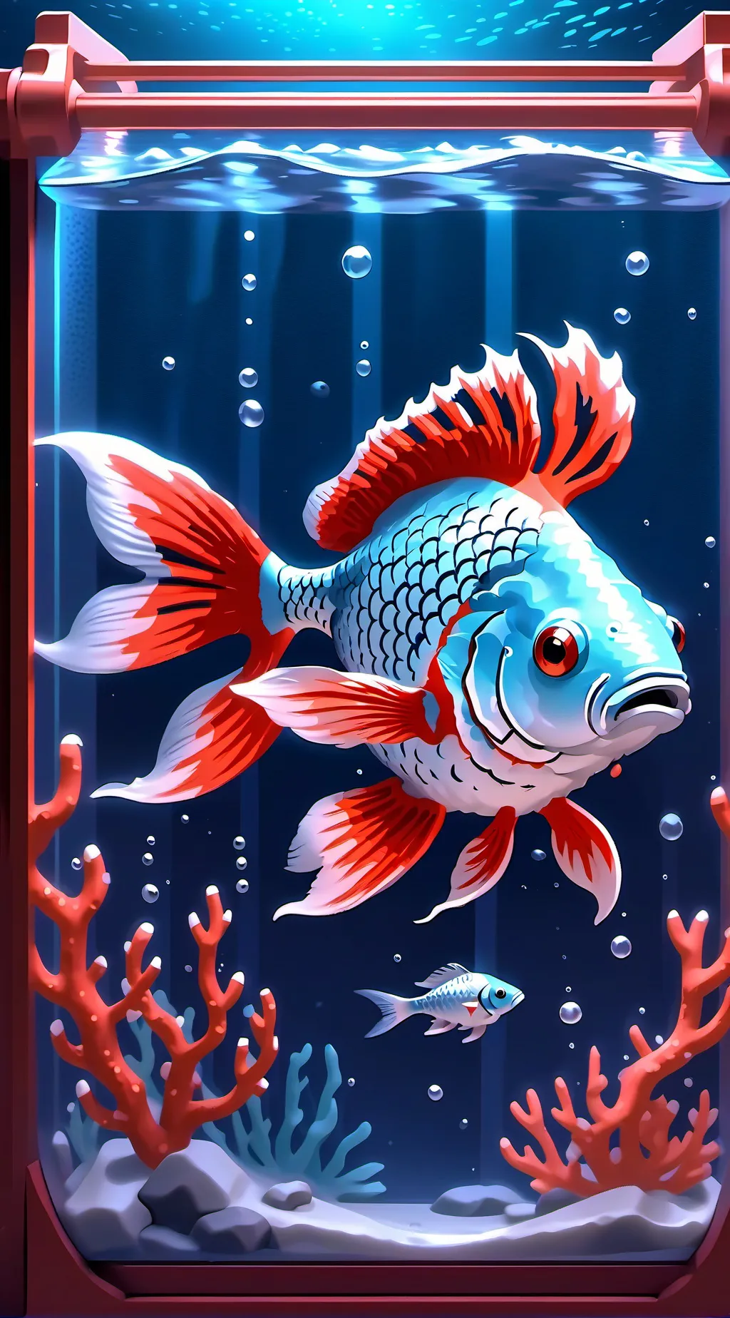 ai character: its a fish background
