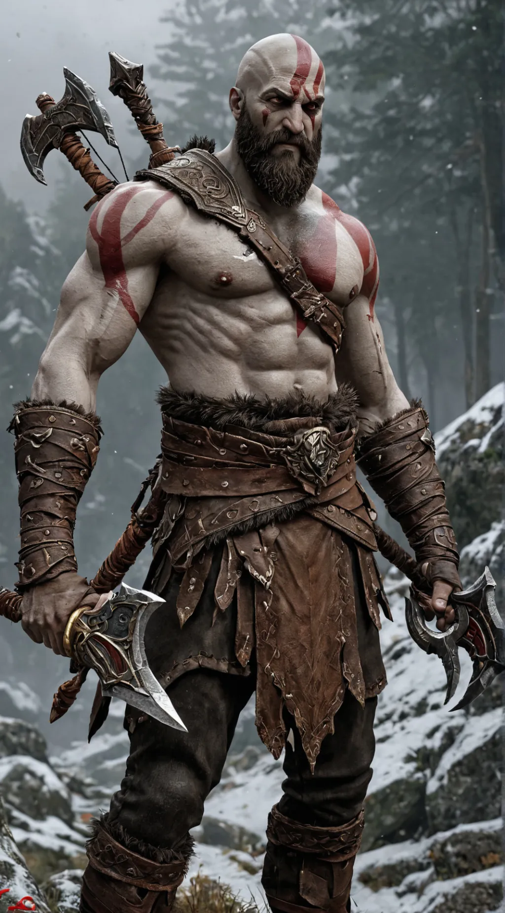 ai character: Kratos  background