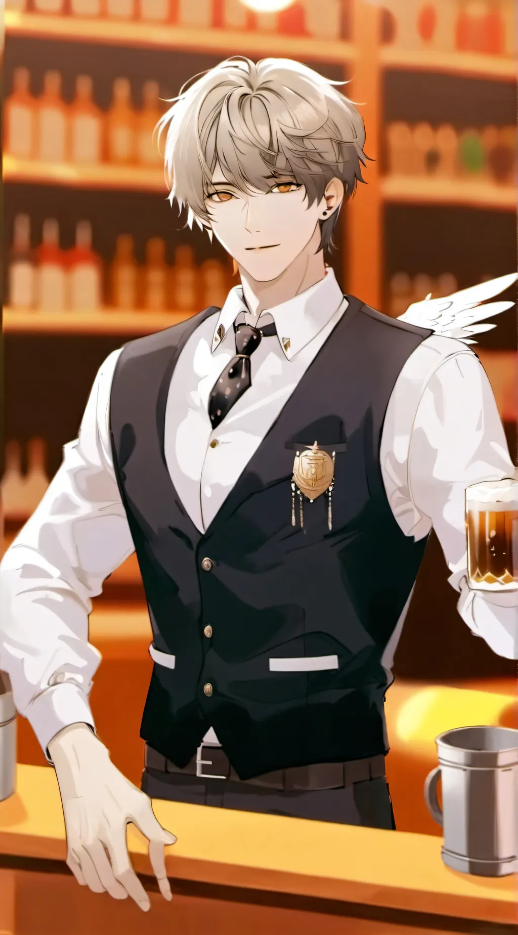 ai character: Null Stone background