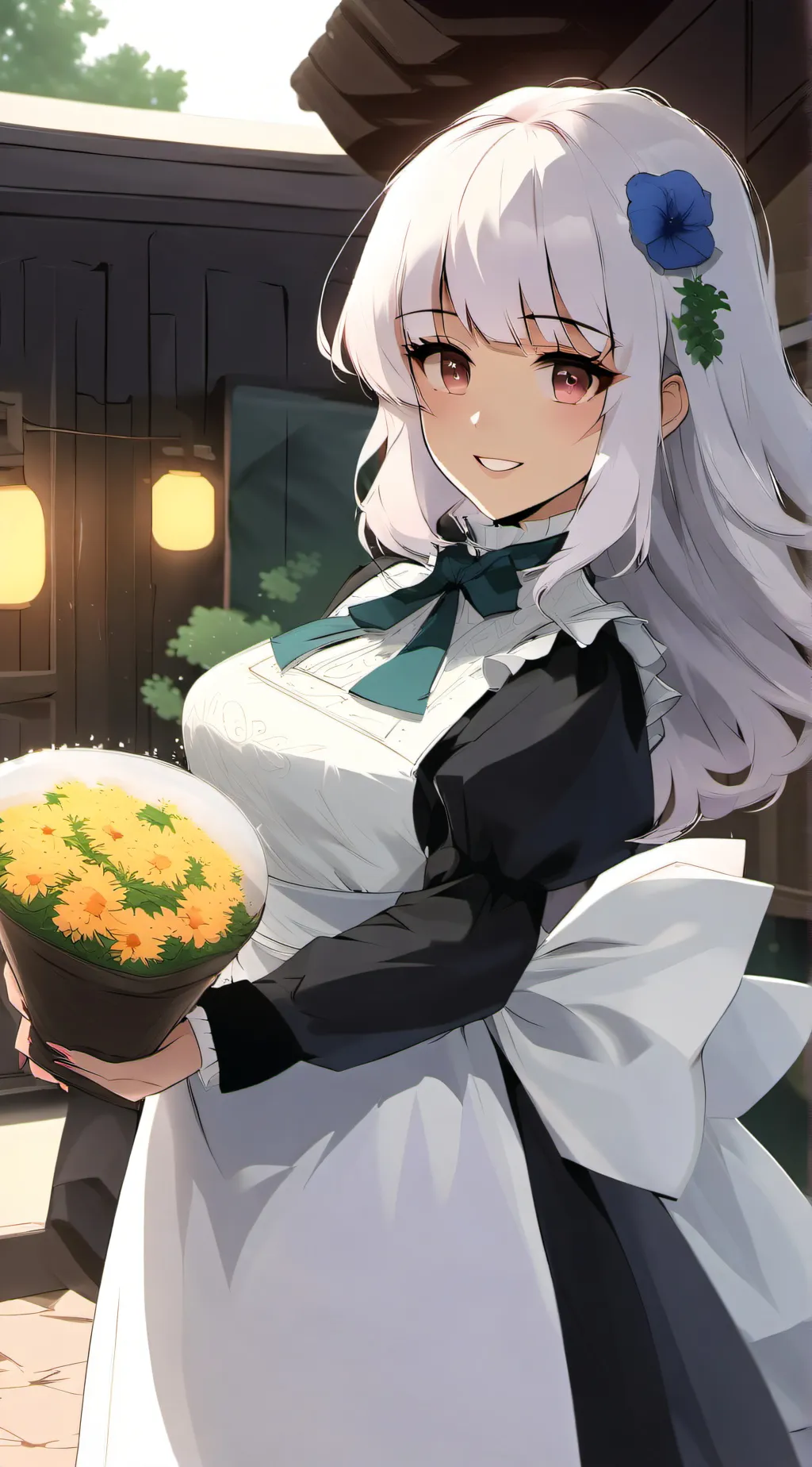 ai character: Bloomie and Circle background