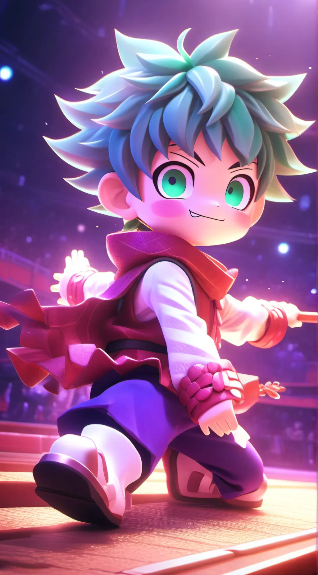 ai character: deku bakugo mineta background