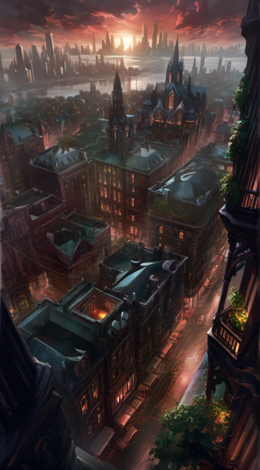 ai character: Gotham City background