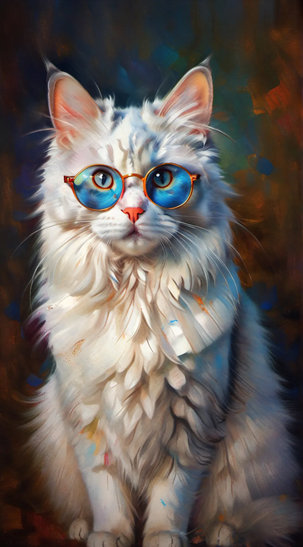 ai character: Gojo cat background