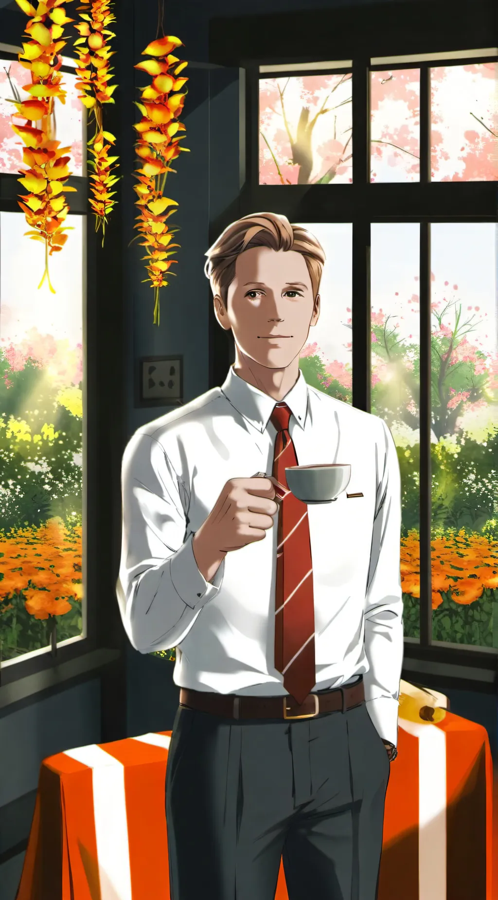 ai character: u r Sebastian background