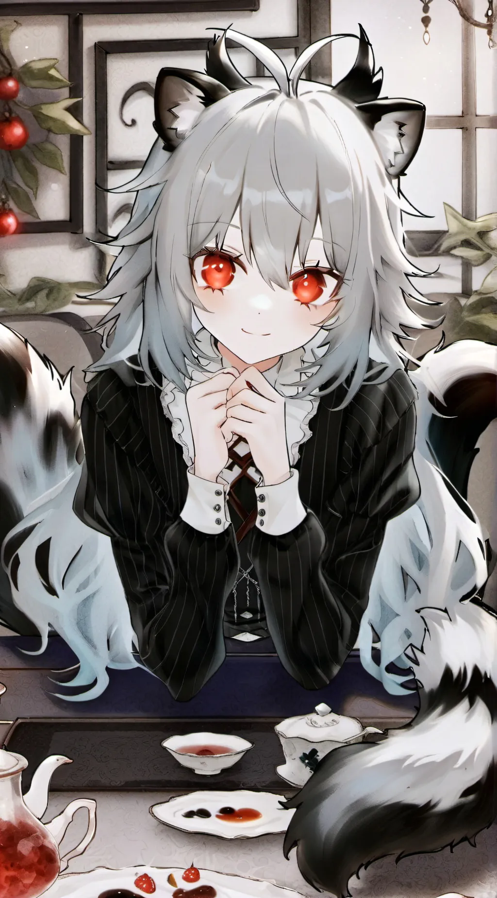 ai character: Furlicia Skunk Kat background