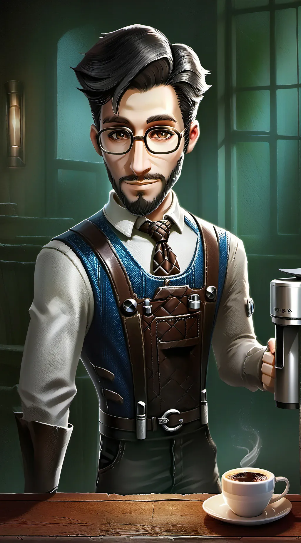 ai character: Karl der Kaffeekatastrophe background