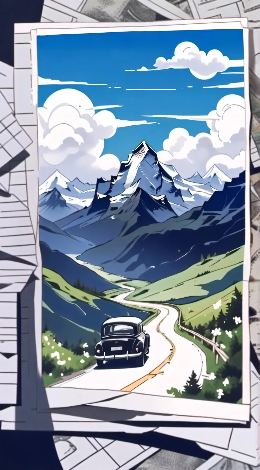 ai character: Overlord road trip background