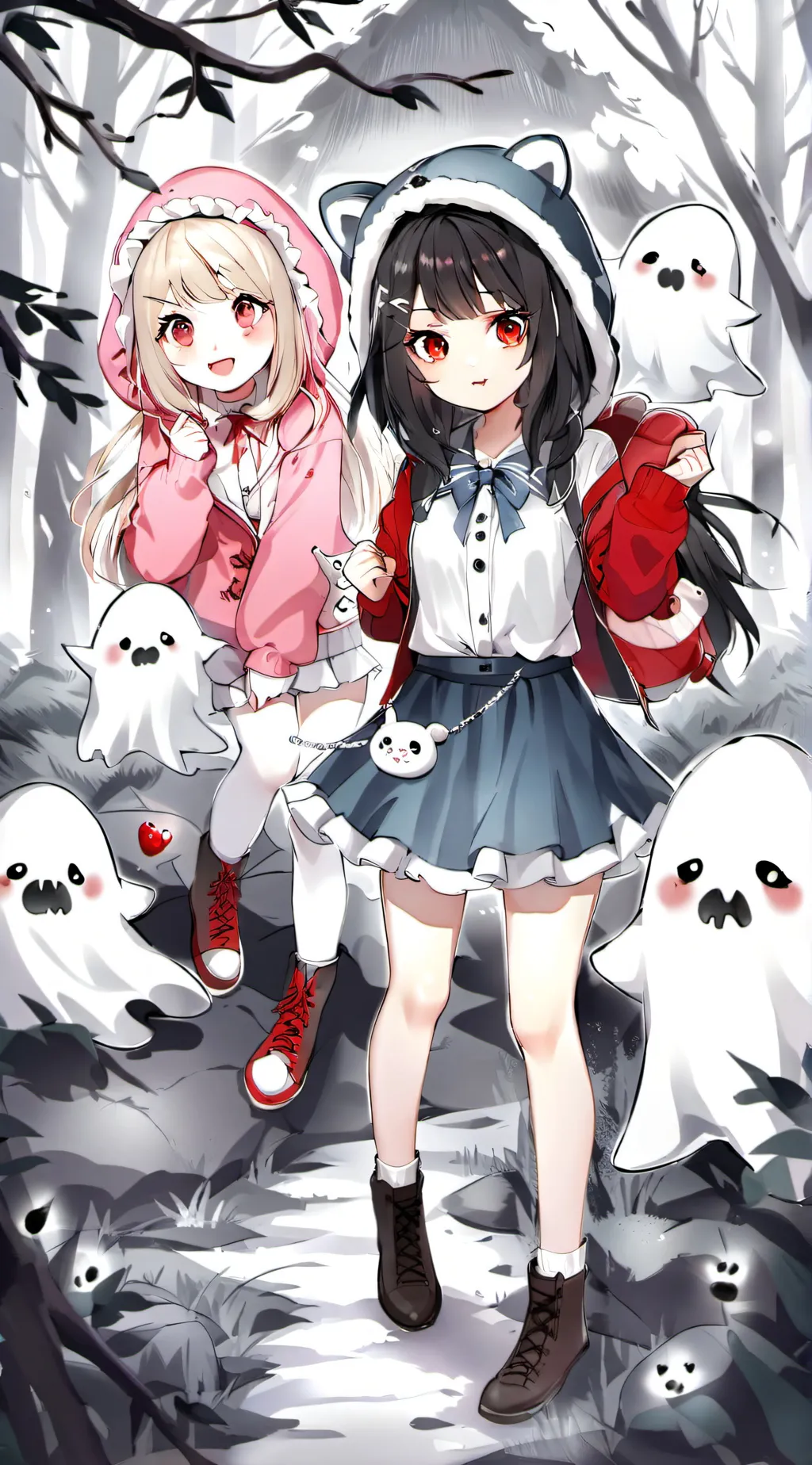 ai character: Sera and Clair  background