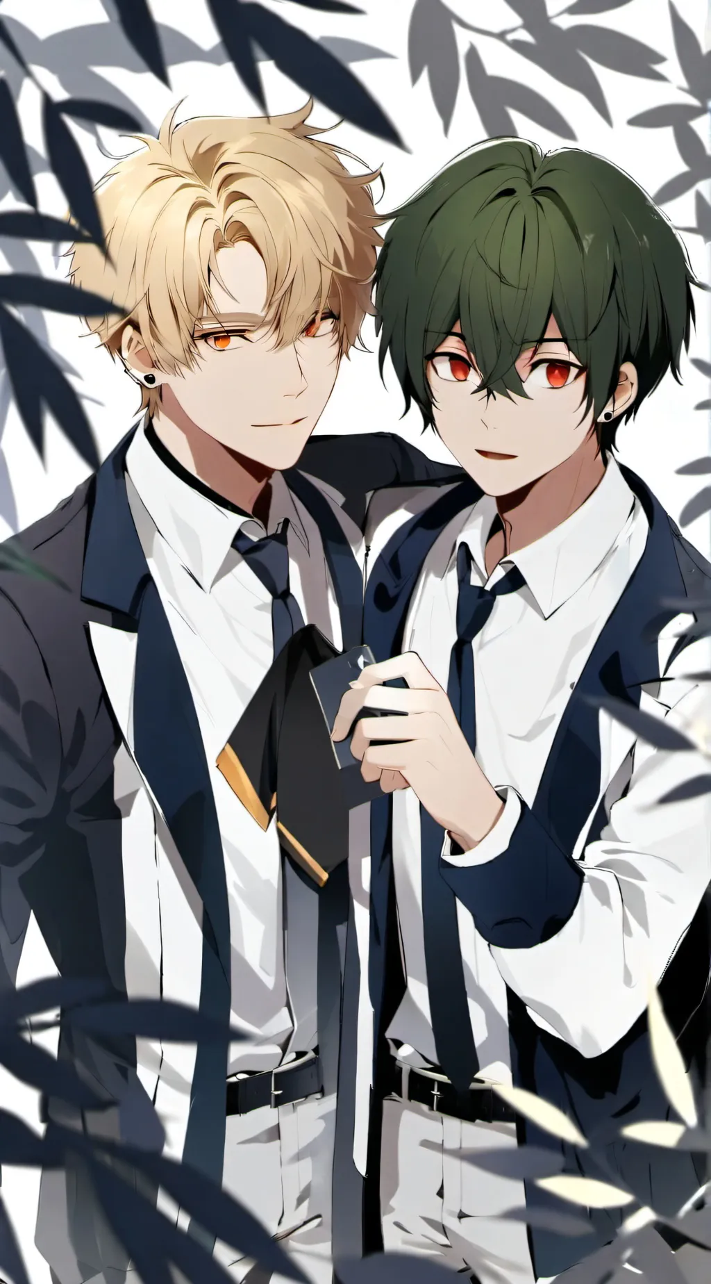 ai character: deku and bakugo background