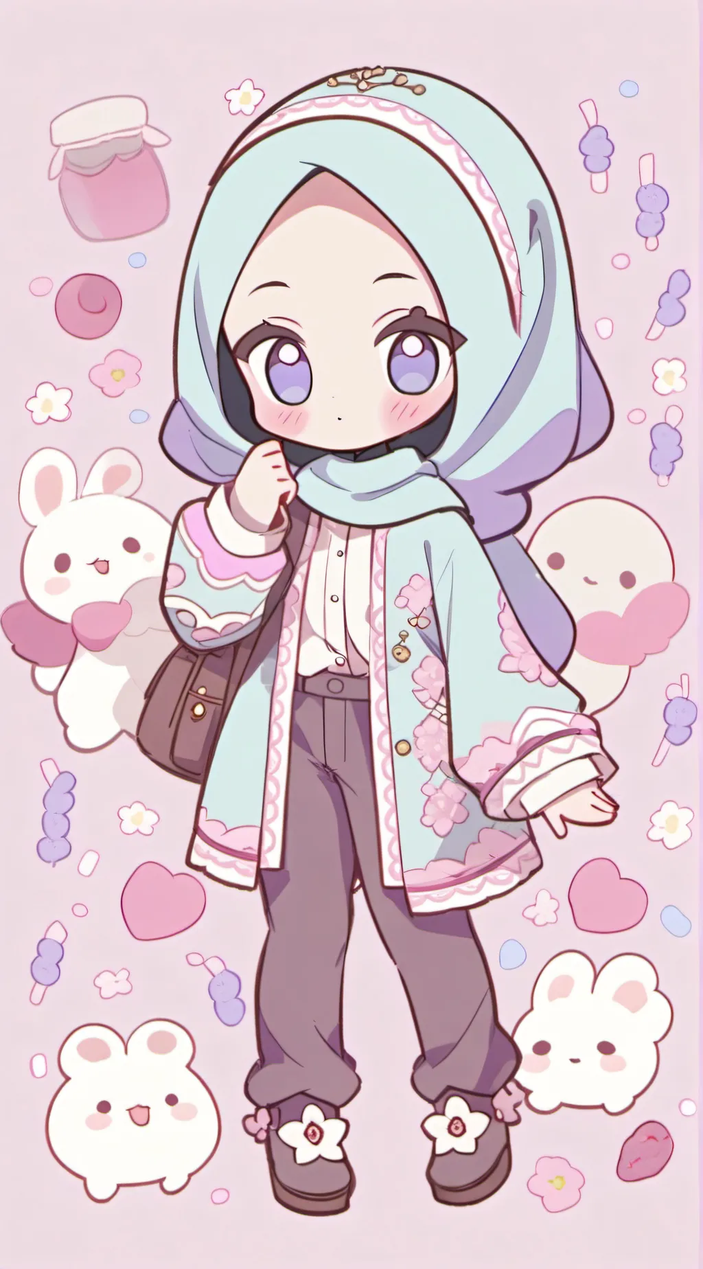 ai character: Auni saffiya (kid) background