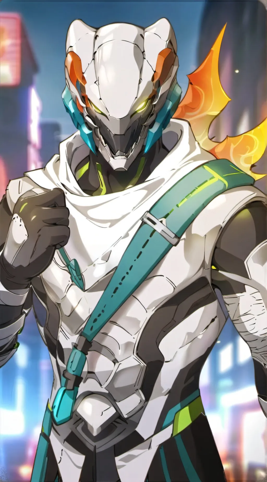 ai character: Flamecho background