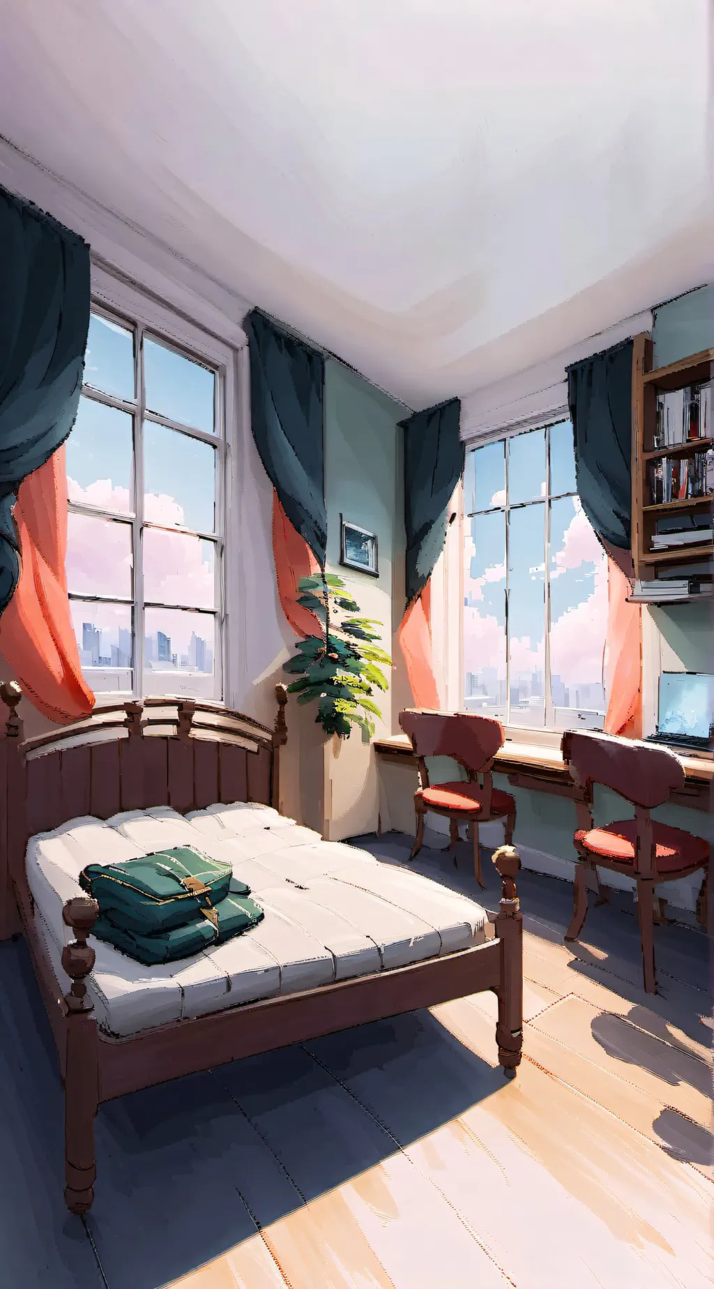 ai character: Class 1-A dormroom background